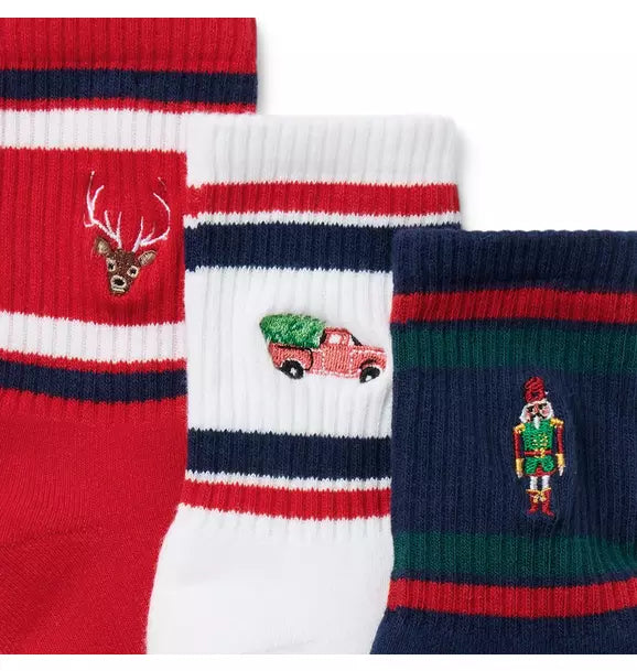 Holiday Icon Crew Sock 3-Pack