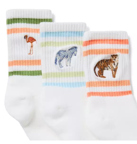 Animal Crew Sock 3-Pack