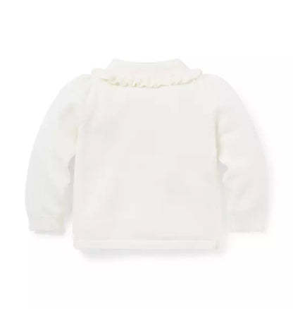 Baby Dog Ruffle Collar Cardigan