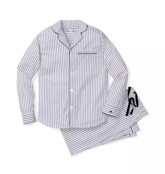 Men's Pajama Set in Navy French Ticking