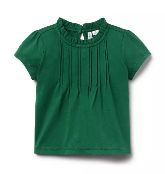 Pintuck Ruffle Top