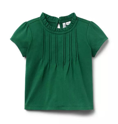Pintuck Ruffle Top