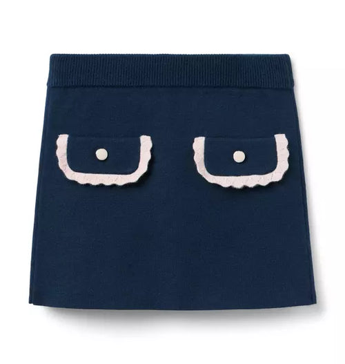 Crochet Trim Sweater Skirt