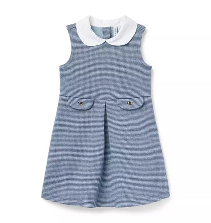 Houndstooth Collared Dress