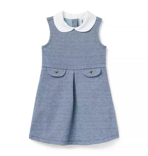 Houndstooth Collared Dress