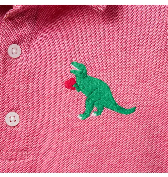 Dinosaur Heart Pique Polo