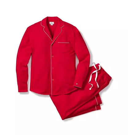 Men's Flannel Pajama Set in Red