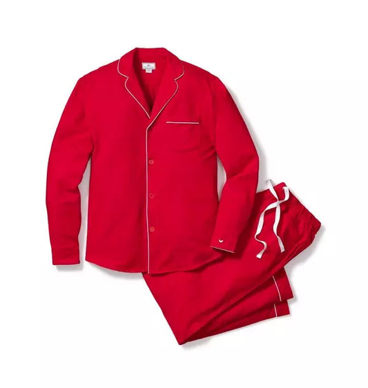 Men's Flannel Pajama Set in Red