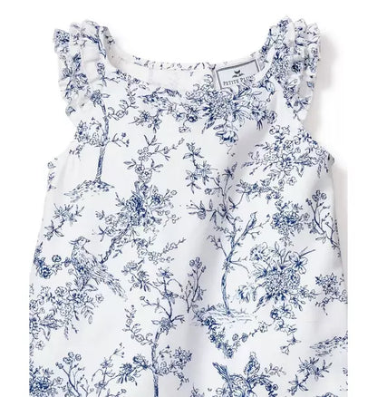 Girl's Twill Amelie Nightgown in Blue Timeless Toile