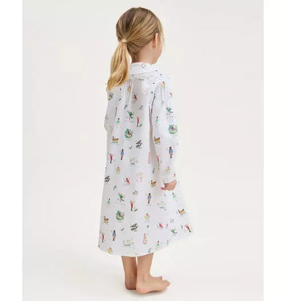 Girl's Twill Lola Nightgown in 12 Days of Christmas