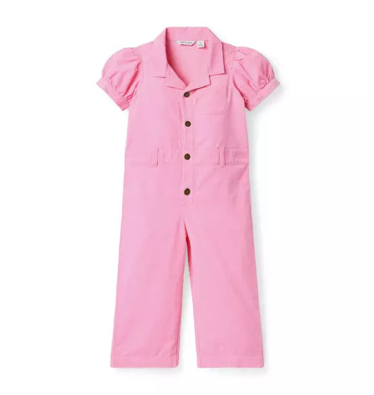 Corduroy Puff Sleeve Jumpsuit