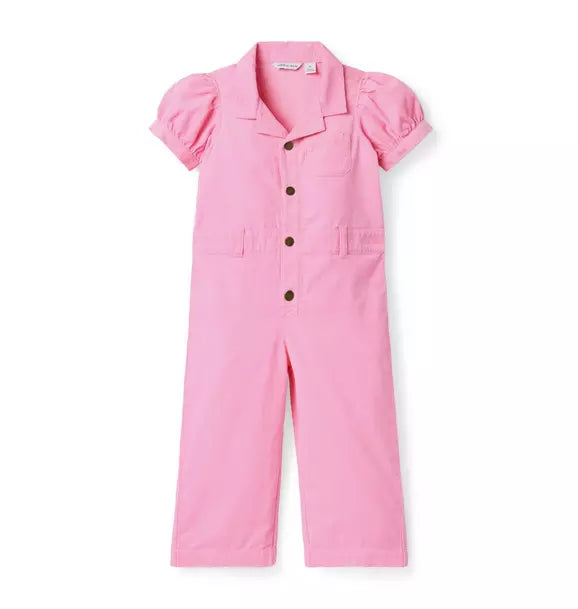 Corduroy Puff Sleeve Jumpsuit