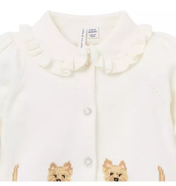 Baby Dog Ruffle Collar Cardigan