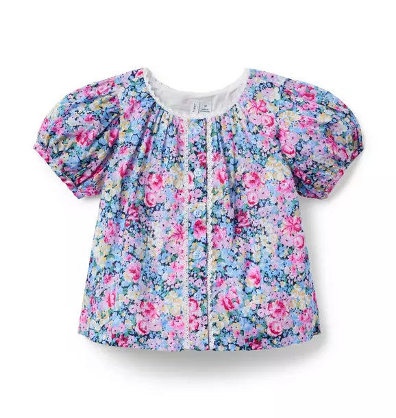 Floral Puff Sleeve Top
