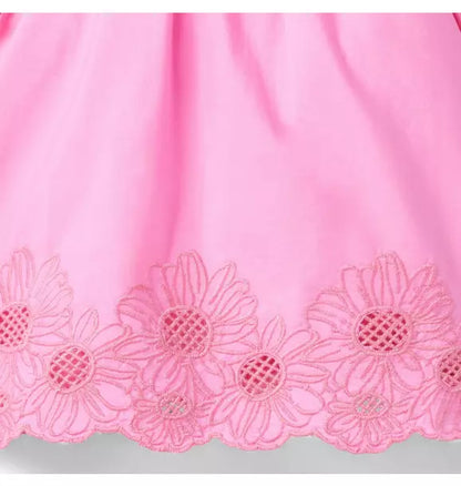 Embroidered Floral Hem Top