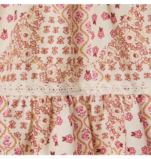 Patchwork  Floral Tiered Dress