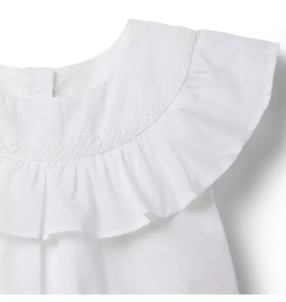 Ruffle Lace Trim Top