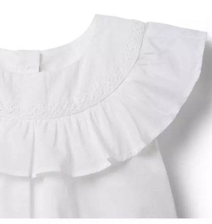 Ruffle Lace Trim Top