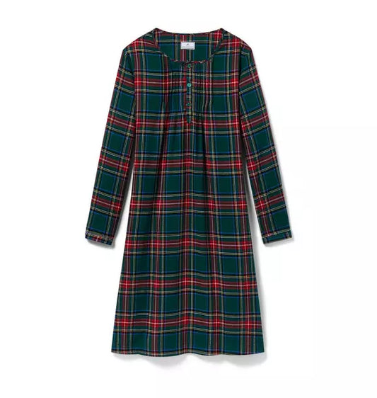 Women's Brushed Twill Beatrice Nightgown in Kensington Tartan