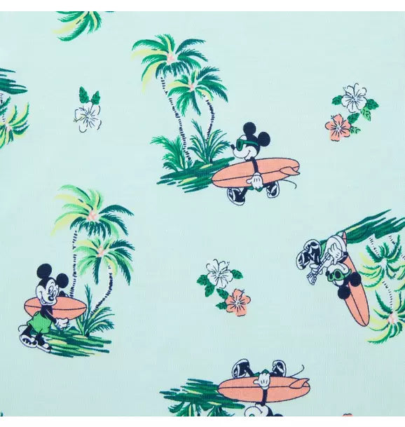 Good Night Short Pajama In Disney Mickey Mouse Surf