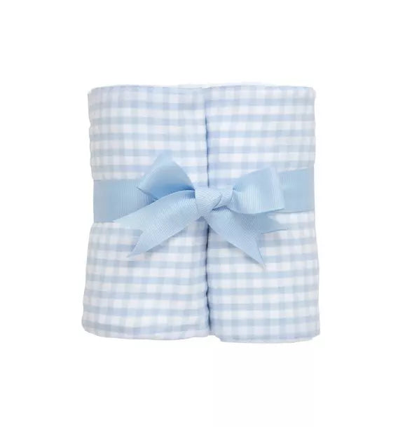 Big Check Set of Two Burp Cloths