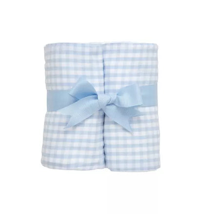 Big Check Set of Two Burp Cloths
