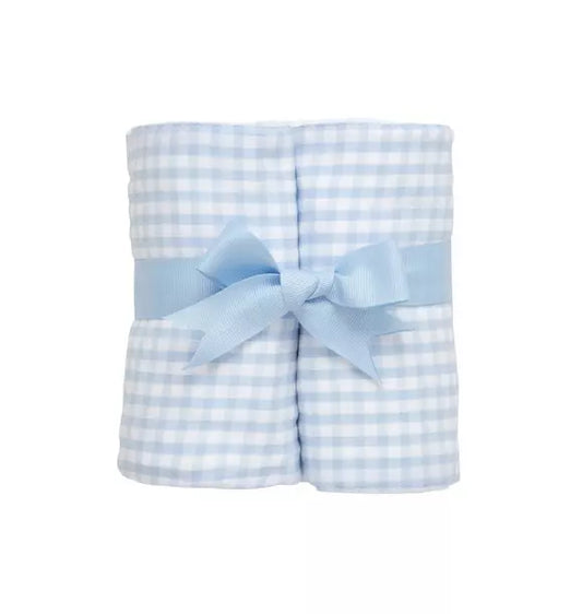 Big Check Set of Two Burp Cloths