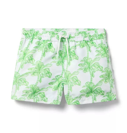 Recycled Palm Tree Swim Trunk
