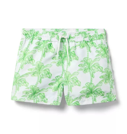 Recycled Palm Tree Swim Trunk