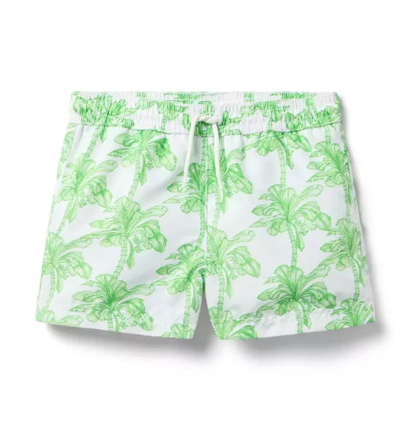 Recycled Palm Tree Swim Trunk