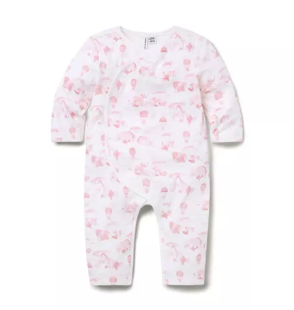 Baby Animal Friends Toile Wrap One-Piece