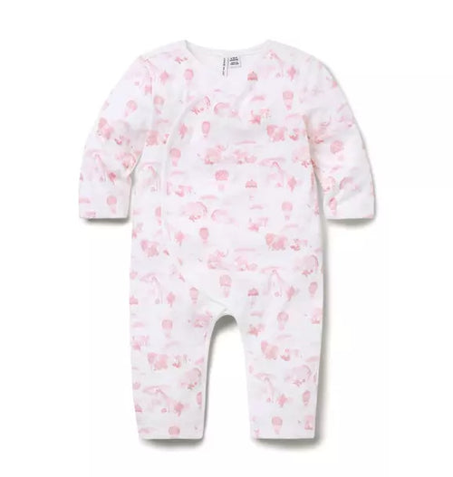 Baby Animal Friends Toile Wrap One-Piece