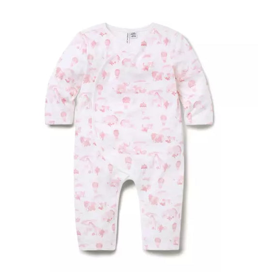 Baby Animal Friends Toile Wrap One-Piece