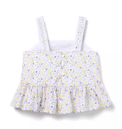 Ditsy Floral Pintuck Top