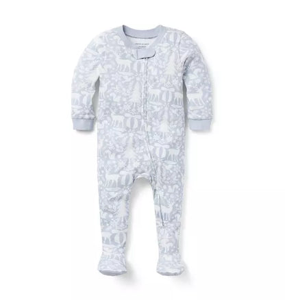 Baby Good Night Footed Pajama In Winter Wonder