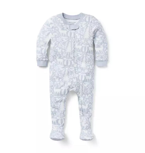 Baby Good Night Footed Pajama In Winter Wonder