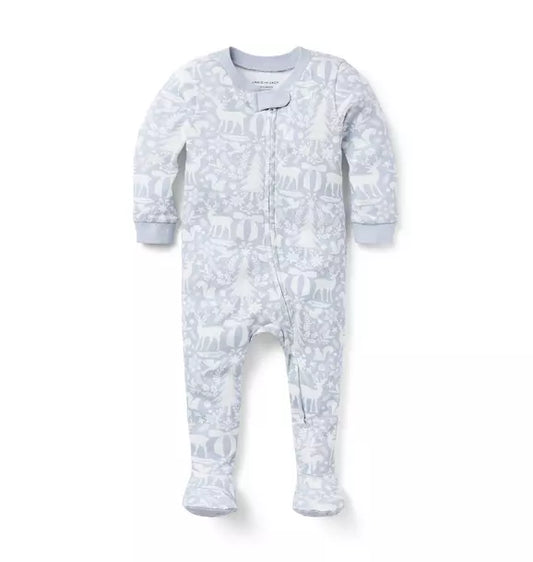 Baby Good Night Footed Pajama In Winter Wonder