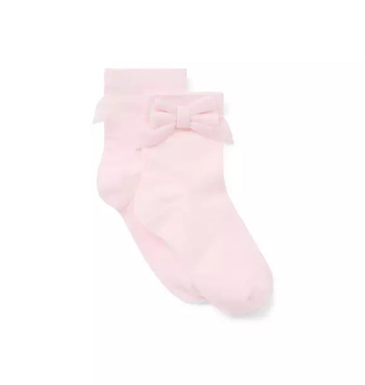 Velvet Bow Sock