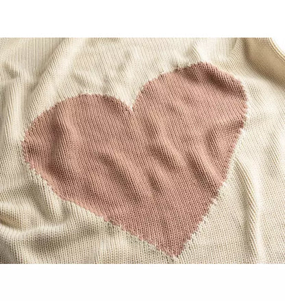 Pink Heart Baby Blanket