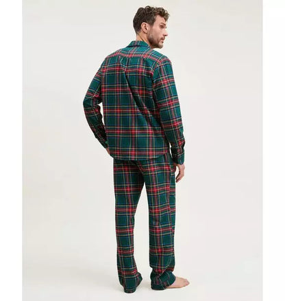 Men's Brushed Twill Pajama Set in Kensington Tartan