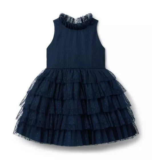 Dot Tiered Ruffle Dress