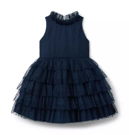Dot Tiered Ruffle Dress