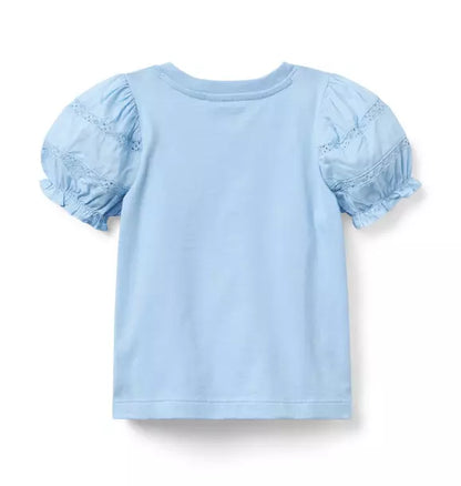 Lace Puff Sleeve Top