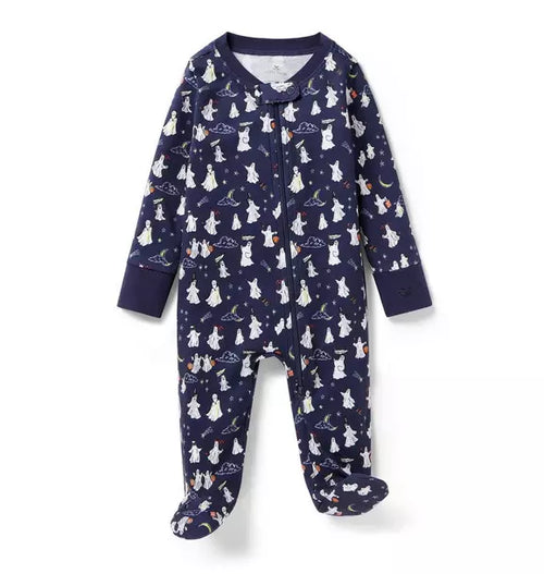 Baby's Pima Romper in Spooky Slumber