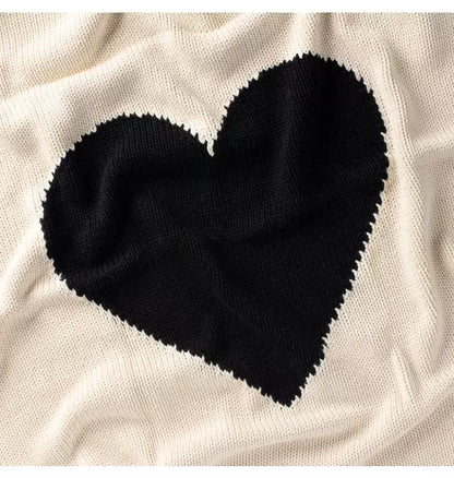 Black Heart Baby Blanket