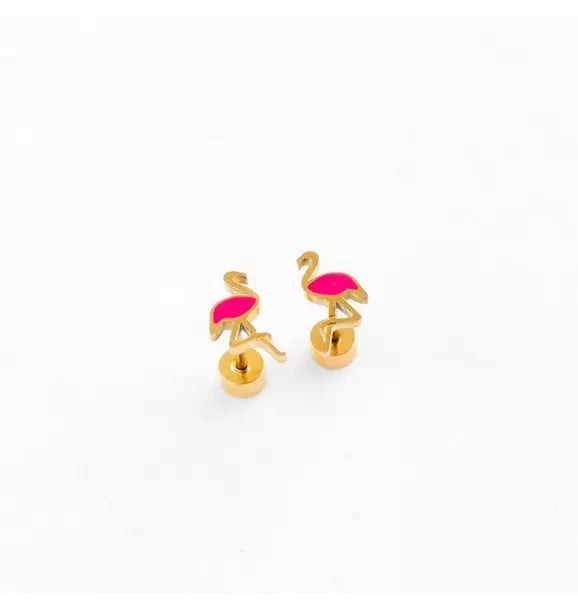 Flamingo Stud Earring