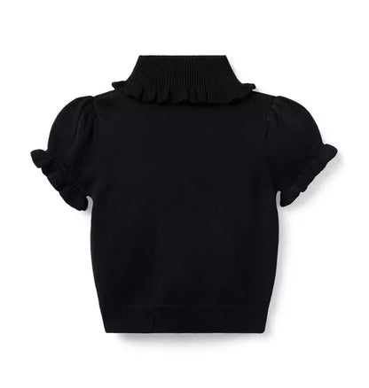 Turtleneck Puff Sleeve Sweater Top