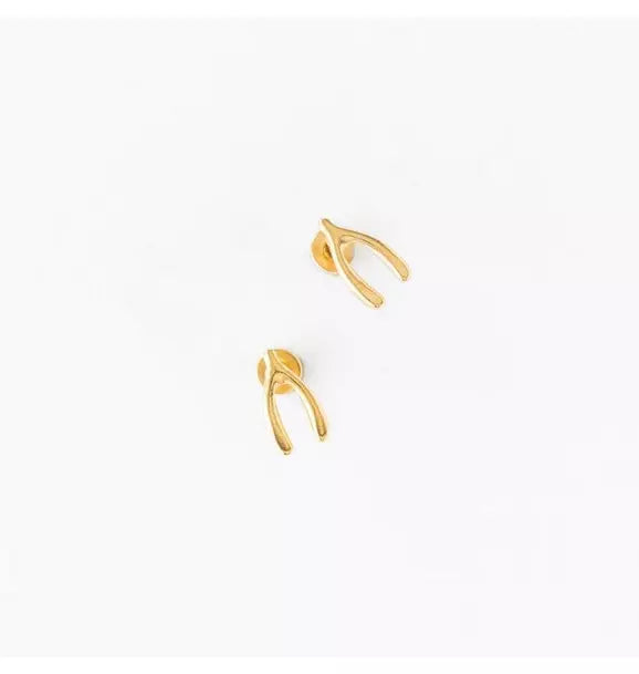 Wishbone Stud Earrings