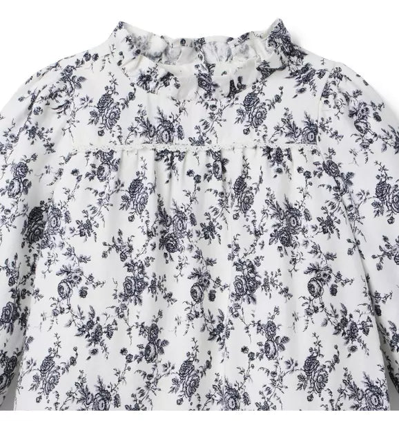 Floral Twill Dropwaist Dress