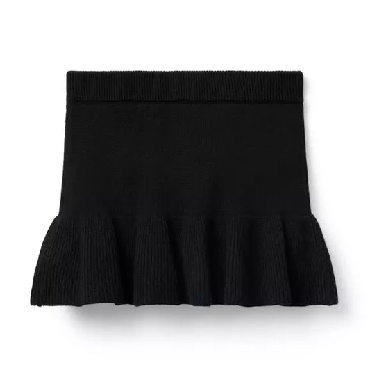 Ruffle Hem Sweater Skirt